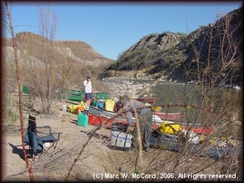 Taking a break along the Rio Grande
