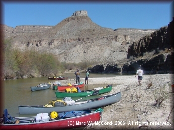 Scouting a campsite in Santa Elena Canyon