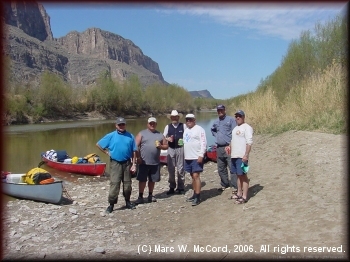 Standing at the Santa Elena Canyon take-out