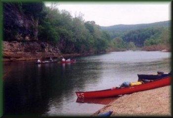 Winn Becton Group on the Buffalo National River, April, 2001