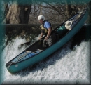 Marc W. McCord running Martindale Dam on the San Marcos River, Texas