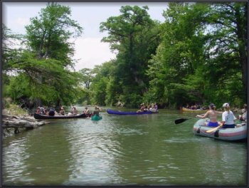 Lydia Perez Group on the Guadalupe River, May, 2002