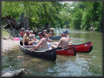 Lydia Perez Group on the Guadalupe River, May, 2002