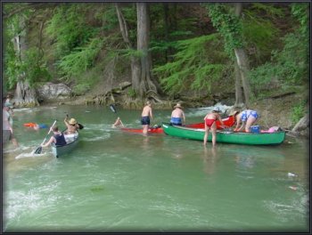 Lydia Perez Group on the Guadalupe River, May, 2002