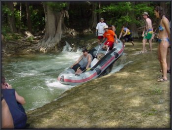 Lydia Perez Group on the Guadalupe River, May, 2002