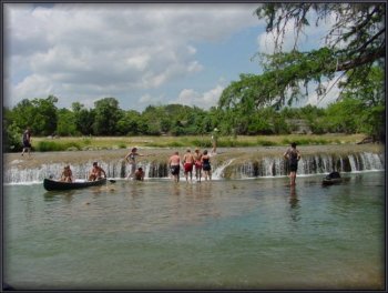 Lydia Perez Group on the Guadalupe River, May, 2002