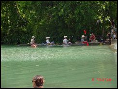 The Mysterious Hats approaching Staples Dam
