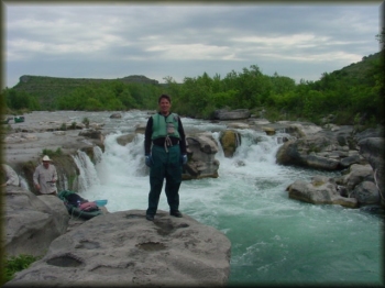 At Dolan Falls on the Devils River, Texas, April, 2005