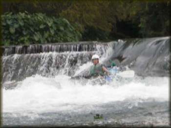 Running Rio Vista Dam on the San Marcos River, Texas, October, 2005
