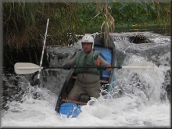 Running a San Marcos River waterfall in my Old Town H2Pro