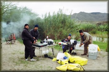 Cooking dinner in the Black Gap area