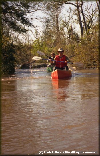 Bryan Jackson (front) and Marc McCord on Village Creek
