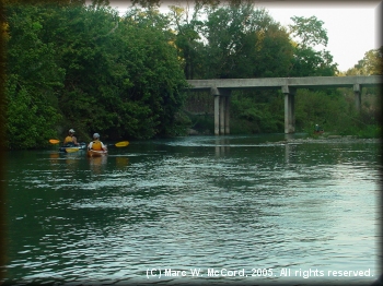 Approaching the FM 1979 bridge