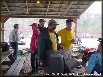 Gib Hafernick talking with Tom Goynes at the Pavilion