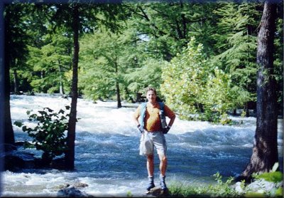 Marc at Gruene Rapid on the Lower Guad, Spetember 11, 2001
