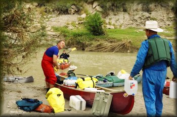 Preparing to put in at Heath Canyon Ranch