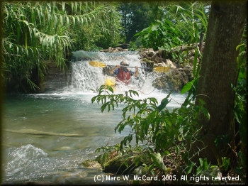 Kirk enjoying the cool plunge at Cape Falls