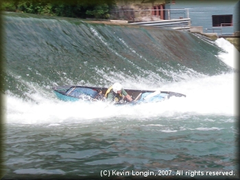 A bad time for the left thigh strap to turn loose