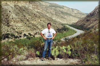 Marc McCord on a hill above Hot Springs