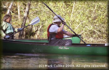 Marc McCord and Gail Shipley paddling Village Creek