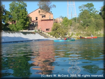 The downriver side of Martindale Dam