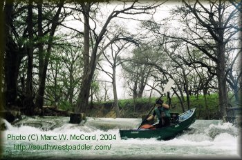 Marc running the old dam