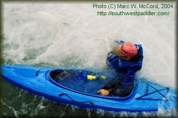 Steve swimming Medina Falls
