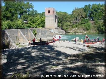The downriver side of Cummings Dam