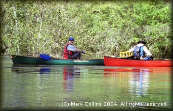 Sam Sloan (left) and Thomas Taylor on Village Creek
