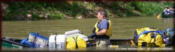 Canoeman's submarine preparing to dive on the Buffalo National River